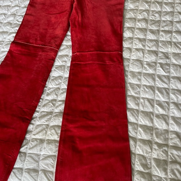 Bisou Bisou Red Boho Y2K Boho Wide Leg Pants - Picture 2 of 12